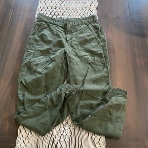 J Crew olive green cargo crop pants
